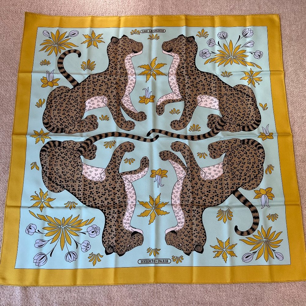Hermes Scarf (Les Leopards)